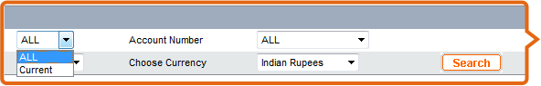 Query by Account type, account nickname, account numbers and currency